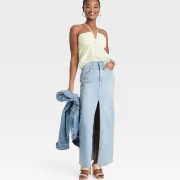 Universal Thread Light Blue Maxi Skirt - Picture 1 of 10